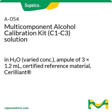 Multicomponent Alcohol Calibration Kit (C1-C3) solution in H2O (varied conc.), ampule of 3 × 1.2&#160;mL, certified reference material, Cerilliant&#174;