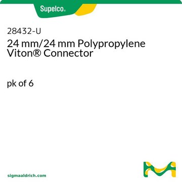 24 mm/24 mm Polypropylene Viton&#174; Connector pk of 6