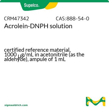 Acrolein-DNPH solution certified reference material, 1000&#160;&#956;g/mL in acetonitrile (as the aldehyde), ampule of 1&#160;mL