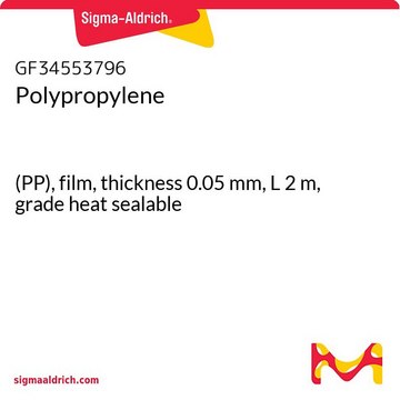 Polypropylene (PP), film, thickness 0.05&#160;mm, L 2&#160;m, grade heat sealable