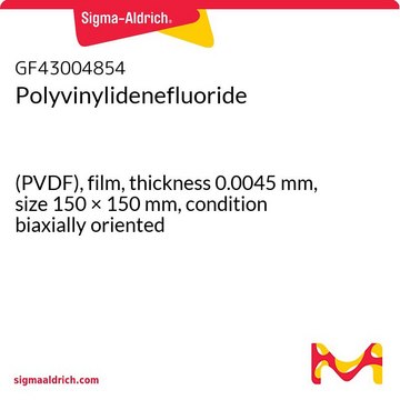 Polyvinylidenefluoride (PVDF), film, thickness 0.0045&#160;mm, size 150 × 150&#160;mm, condition biaxially oriented