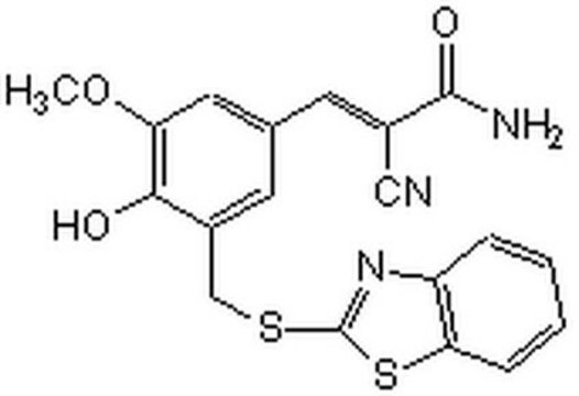 AG 825 A potent, cell-premeable, reversible, substrate competitive, and selective inhibitor of HER2 (neu/ErbB2; IC&#8325;&#8320; = 0.35 &#181;M) relative to HER1 (IC&#8325;&#8320;= 19 &#181;M) autophosphorylation.