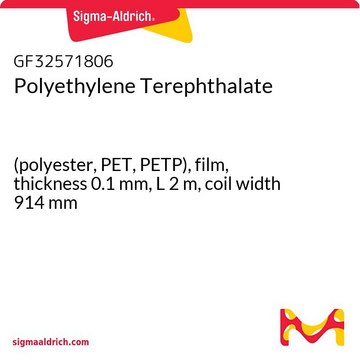 Polyethylene Terephthalate (polyester, PET, PETP), film, thickness 0.1&#160;mm, L 2&#160;m, coil width 914&#160;mm