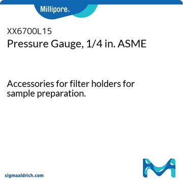 压力表，1/4 in. ASME Accessories for filter holders for sample preparation.