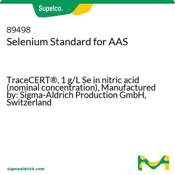 硒AAS标准液 TraceCERT&#174;, 1&#160;g/L Se in nitric acid (nominal concentration), Manufactured by: Sigma-Aldrich Production GmbH, Switzerland