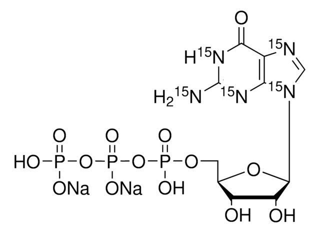 鸟苷-15N5 5′-三磷酸 钠盐 溶液 100&#160;mM (in 5mM Tris HCl / H2O), &#8805;98 atom % 15N, &#8805;95% (CP)