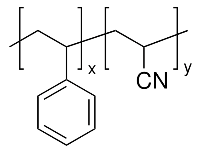 聚(苯乙烯-co-丙烯腈) average Mw ~165,000 by GPC, acrylonitrile 25&#160;wt. %, pellets