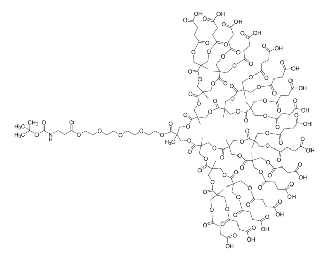 Polyester bis-MPA dendron no. Surface Groups 16, carboxyl, 1 NHBoc (core), generation 4