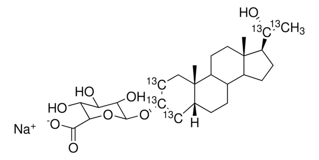 Pregnanediol-2,3,4,20,21-13C5 glucuronide sodium salt &#8805;99 atom % 13C, &#8805;95% (CP)