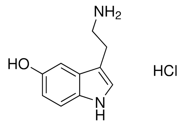 Serotonin hydrochloride solution 1&#160;mg/mL (Ethanol w/ 0.1% BHT (v/w), as free base), certified reference material, ampule of 1&#160;mL, Cerilliant&#174;