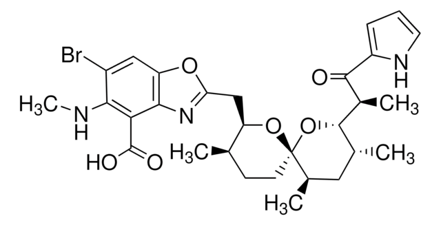 4-溴钙离子载体A23187 Brominated analog of the widely used cation ionophore A23187. Non-fluorescent and therefore suitable for use in the presence of fluorescent or metal-chelating probes.