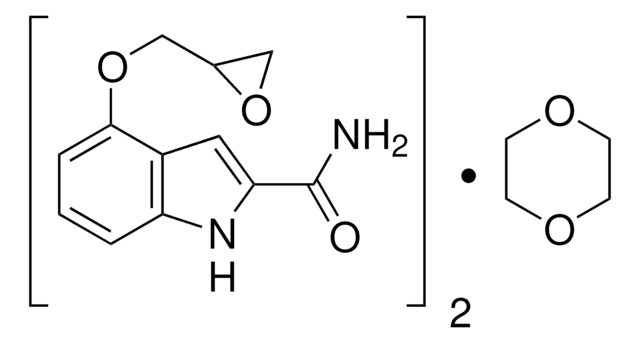 4-Glycidyloxy-2-indolecarboxamide,compound with 1,4-dioxane (2:1) 97%