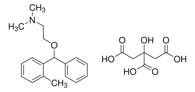 Orphenadrine citrate solution 1&#160;mg/mL in methanol ((as free base)), certified reference material, ampule of 1&#160;mL, Cerilliant&#174;