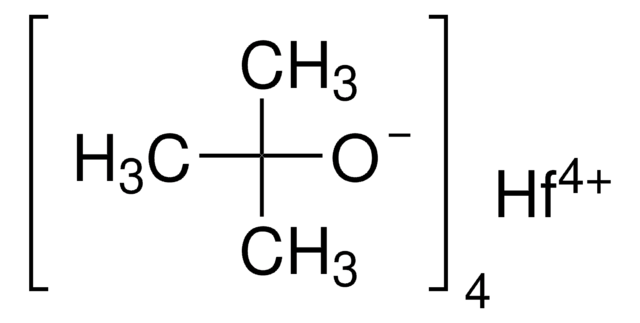 Hafnium(IV) tert-butoxide packaged for use in deposition systems