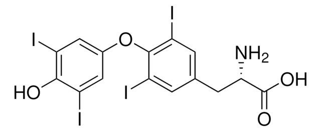 L-Thyroxine (T4) solution 100&#160;&#956;g/mL in methanol with 0.1N NH3, ampule of 1&#160;mL, certified reference material, Cerilliant&#174;