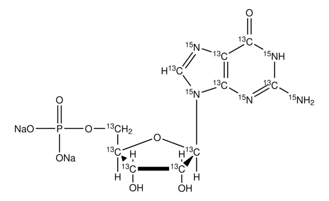 鸟苷-13C10,15N5 5′-单磷酸 钠盐 100&#160;mM (in 5mM Tris HCl / H2O), &#8805;98 atom %, &#8805;95% (CP)