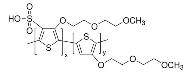 聚(噻吩-3-[2-(2-甲氧基乙氧基)乙氧基]-2,5-二基)&#65292;磺化 2% in 1,2-propanediol/isopropanol/water, 3:2:1, electronic grade