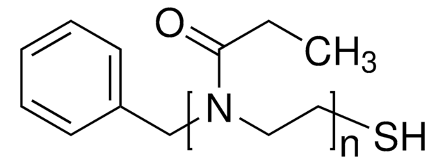 Poly(2-ethyl-2-oxazoline), &#945;-benzyl, &#969;-thiol terminated average Mn 10,000, PDI &#8804;1.3