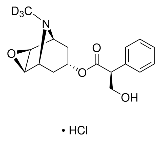 （-）-东莨菪碱-D3 盐酸盐 溶液 100&#160;&#956;g/mL in acetonitrile: water (9:1) (as free base), certified reference material, ampule of 1&#160;mL, Cerilliant&#174;