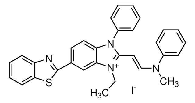 5-(2-Benzothiazolyl)-3-ethyl-2-[2-(methylphenylamino)ethenyl]-1-phenyl-1H-benzimidazolium iodide &#8805;98% (HPLC)