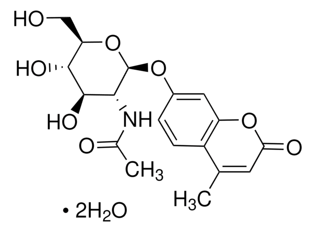 4-Methylumbelliferyl N-acetyl-&#946;-D-glucosaminide suitable for fluorescence, &#8805;99.0% (TLC)