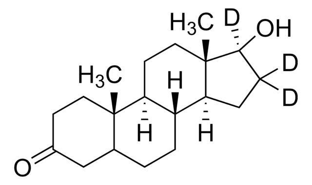 5&#945;-Dihydrotestosterone-D3 (16,16,17-D3) solution 100&#160;&#956;g/mL in methanol, ampule of 1&#160;mL, certified reference material, Cerilliant&#174;