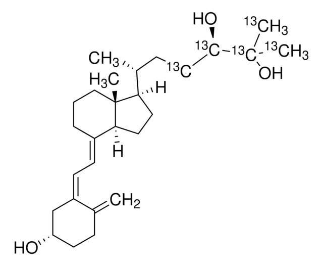 (24R)-24,25-Dihydroxyvitamin D3-(23,24,25,26,27-13C5) solution 50&#160;&#956;g/mL in ethanol, &#8805;98 atom % 13C, &#8805;95% (CP)