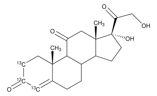 可的松-2,3,4-13C3 溶液 100&#160;&#956;g/mL in methanol, 98 atom % 13C, 97% (CP)