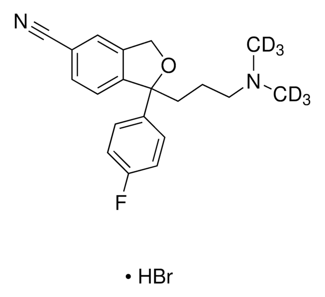 西酞普兰-D6标准液 CRM 氢溴酸盐 溶液 100&#160;&#956;g/mL in methanol (as free base), ampule of 1&#160;mL, certified reference material, Cerilliant&#174;