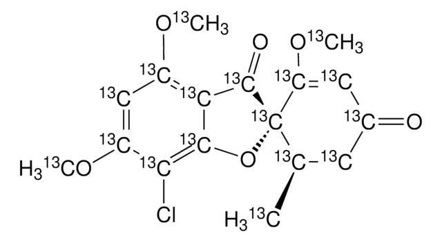 Griseofulvin-13C17 solution ~25&#160;&#956;g/mL in acetonitrile, VETRANAL&#174;, analytical standard