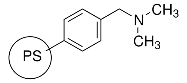 二甲胺基甲基-聚苯乙烯 200-400&#160;mesh particle size, extent of labeling: 3-4&#160;mmol/g base loading, matrix crosslinked with 2% DVB