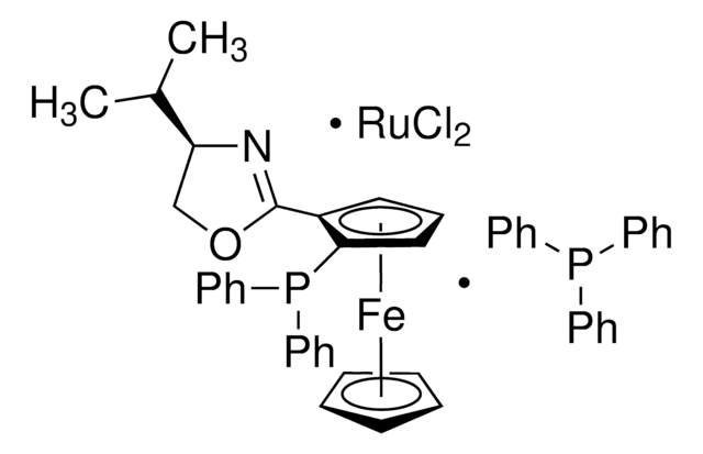 (R)-2-[(RP)-2-(Diphenylphosphino)ferrocenyl]-4-isopropyl-2-oxazoline triphenylphosphine ruthenium(II) chloride Complex &#8805;97%