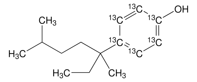 4-(1-乙基-1,4-二甲基戊基)苯酚-13C6 (环-13C6) 溶液 10&#160;&#956;g/mL in acetone, analytical standard