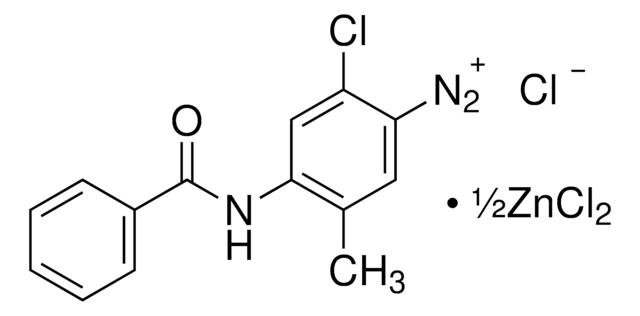 2-Chloro-4-benzamido-5-methylbenzenediazonium chloride hemi(zinc chloride) salt