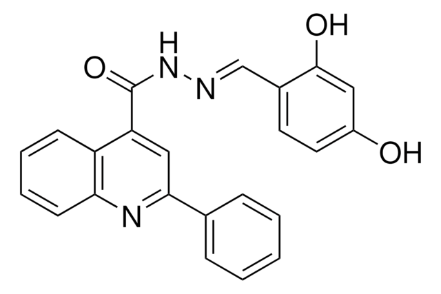 2-PHENYL-QUINOLINE-4-CARBOXYLIC ACID (2,4-DIHYDROXY-BENZYLIDENE)-HYDRAZIDE AldrichCPR