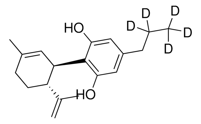 Cannabidivarin-D5 (CBDV-D5) solution 100&#160;&#956;g/mL (1% DIPEA and 0.05% Ascorbic Acid in Acetonitrile), certified reference material, ampule of 1&#160;mL, Cerilliant&#174;