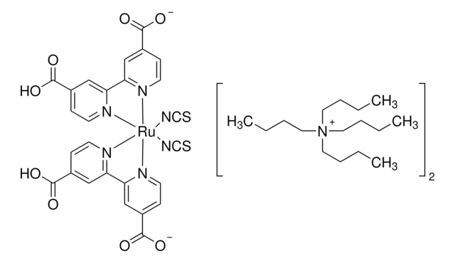 Di-tetrabutylammonium cis-bis(isothiocyanato)bis(2,2&#8242;-bipyridyl-4,4&#8242;-dicarboxylato)ruthenium(II) 95% (NMR)