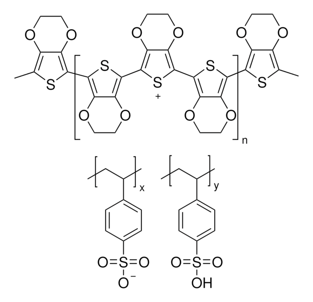 Poly(3,4-ethylenedioxythiophene)-poly(styrenesulfonate) 2.7&#160;wt % dispersion in H2O, low-conductivity grade