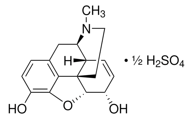 Morphine sulfate salt solution 1.0&#160;mg/mL in methanol, drug standard