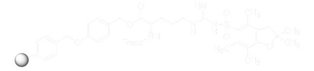 Fmoc-Arg(Pbf)-Wang resin extent of labeling: 0.4-0.8&#160;mmol/g loading