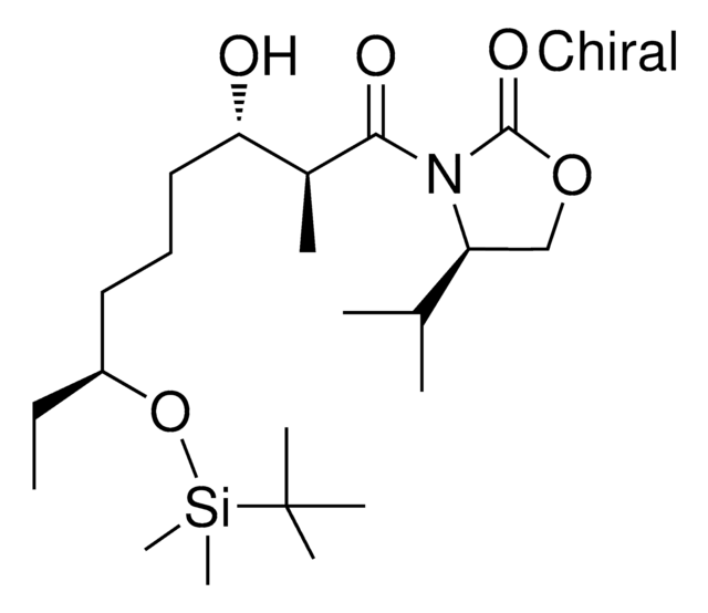 (4R)-3-((2S,3S,7S)-7-{[TERT-BUTYL(DIMETHYL)SILYL]OXY}-3-HYDROXY-2-METHYLNONANOYL)-4-ISOPROPYL-1,3-OXAZOLIDIN-2-ONE AldrichCPR