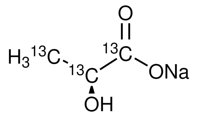 L-乳酸钠-13C3 溶液 45-55&#160;% (w/w) in H2O, &#8805;99 atom % 13C, &#8805;98% (CP), &#8805;98% (Chiral purity, HPLC)