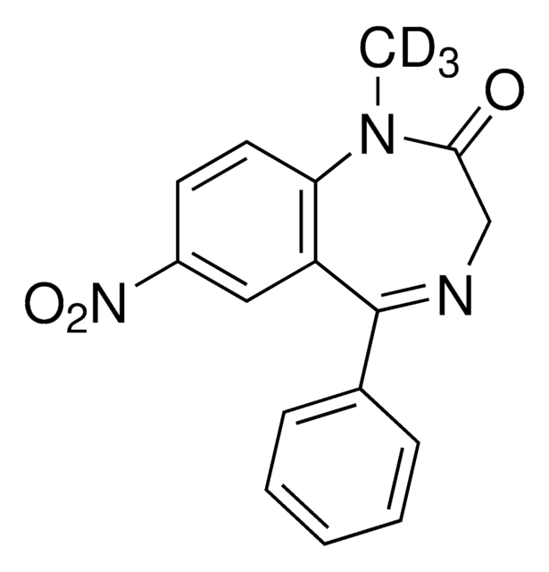 硝甲西泮-D3 溶液 100&#160;&#956;g/mL in methanol, certified reference material, ampule of 1&#160;mL, Cerilliant&#174;