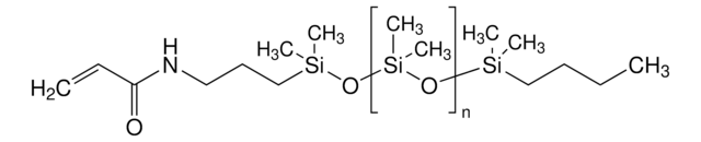 Poly(dimethylsiloxane), monoacrylamidopropyl terminated Mn 1,200, contains MEHQ as inhibitor