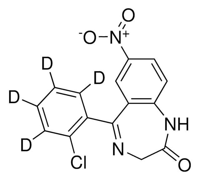 氯硝安定-D4 溶液 100&#160;&#956;g/mL in methanol, ampule of 1&#160;mL, certified reference material, Cerilliant&#174;