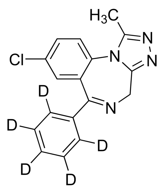 阿普唑仑-d5 溶液 1.0&#160;mg/mL in methanol, ampule of 1&#160;mL, certified reference material, Cerilliant&#174;