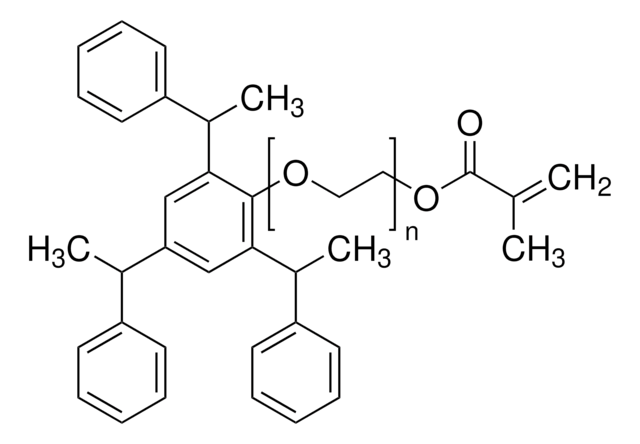 聚乙二醇 2,4,6-三(1-苯乙基)苯基醚甲基丙烯酸酯 溶液 average Mn ~1,600, 60&#160;wt. % in methacrylic acid/water