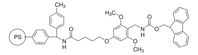 PAL 树脂 100-200&#160;mesh, extent of labeling: 0.4-0.8&#160;mmol/g loading, 1&#160;% cross-linked with divinylbenzene