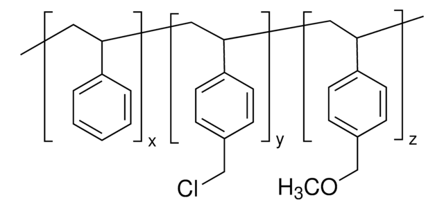 Poly(styrene-co-4-chloromethylstyrene-co-4-methoxymethylstyrene)