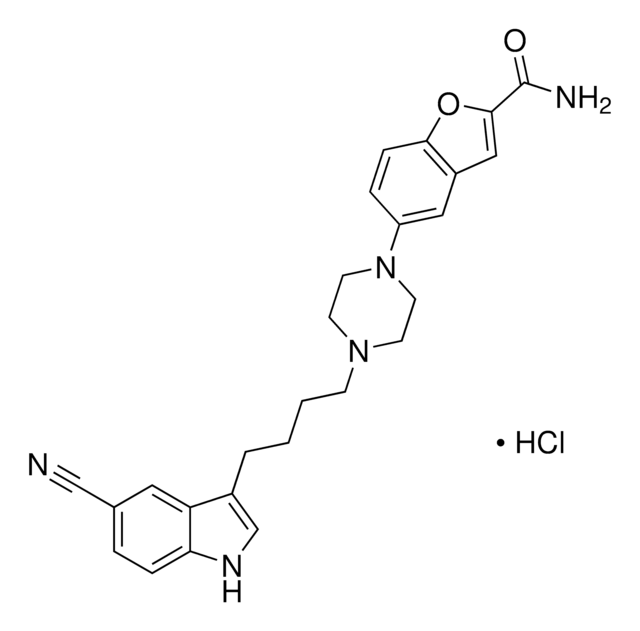 维拉佐酮 盐酸盐 溶液 1&#160;mg/mL (Methanol:DMSO (90:10) (v/v)), certified reference material, ampule of 1&#160;mL, Cerilliant&#174;